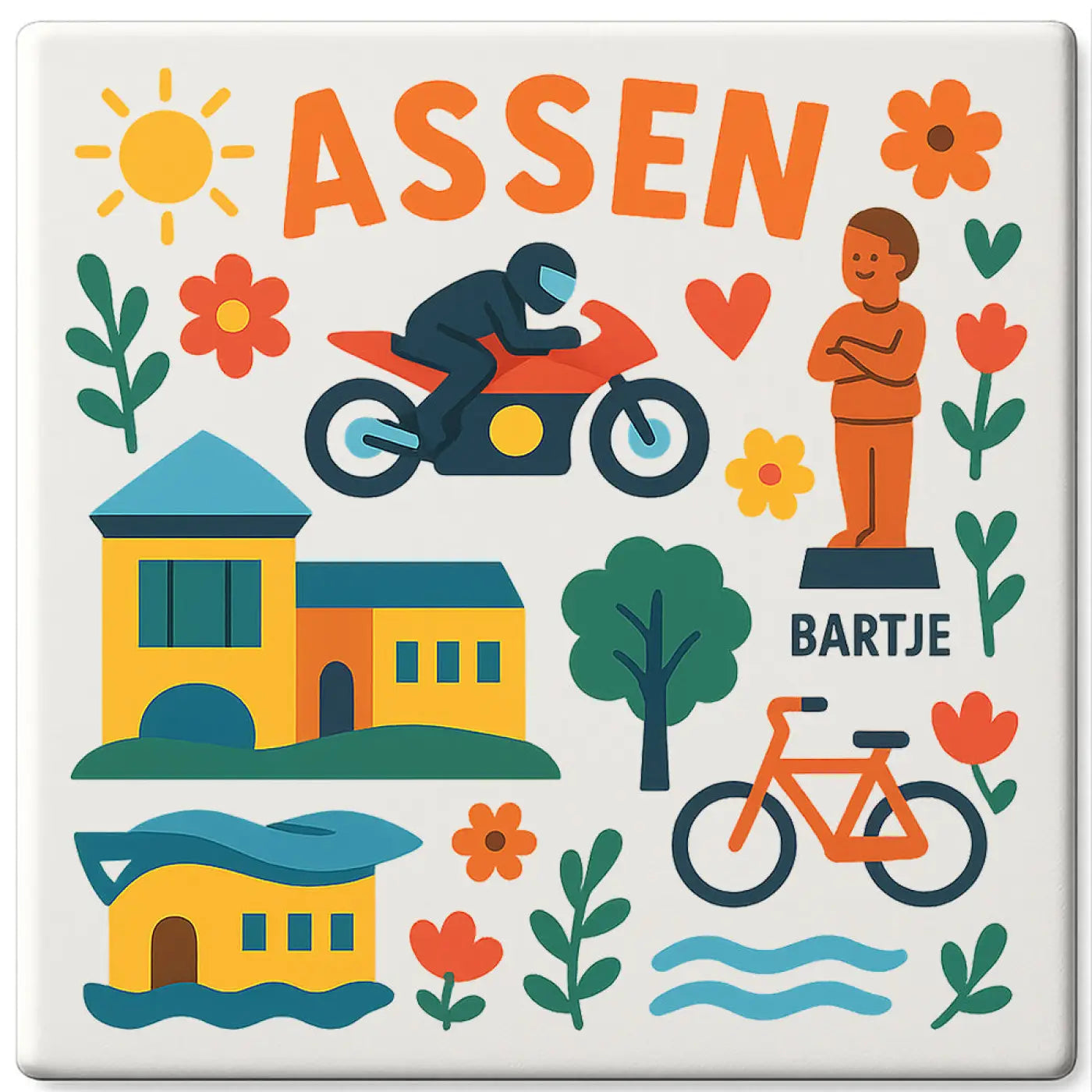 Assen Cadeau Tegeltje - Tegeltjes