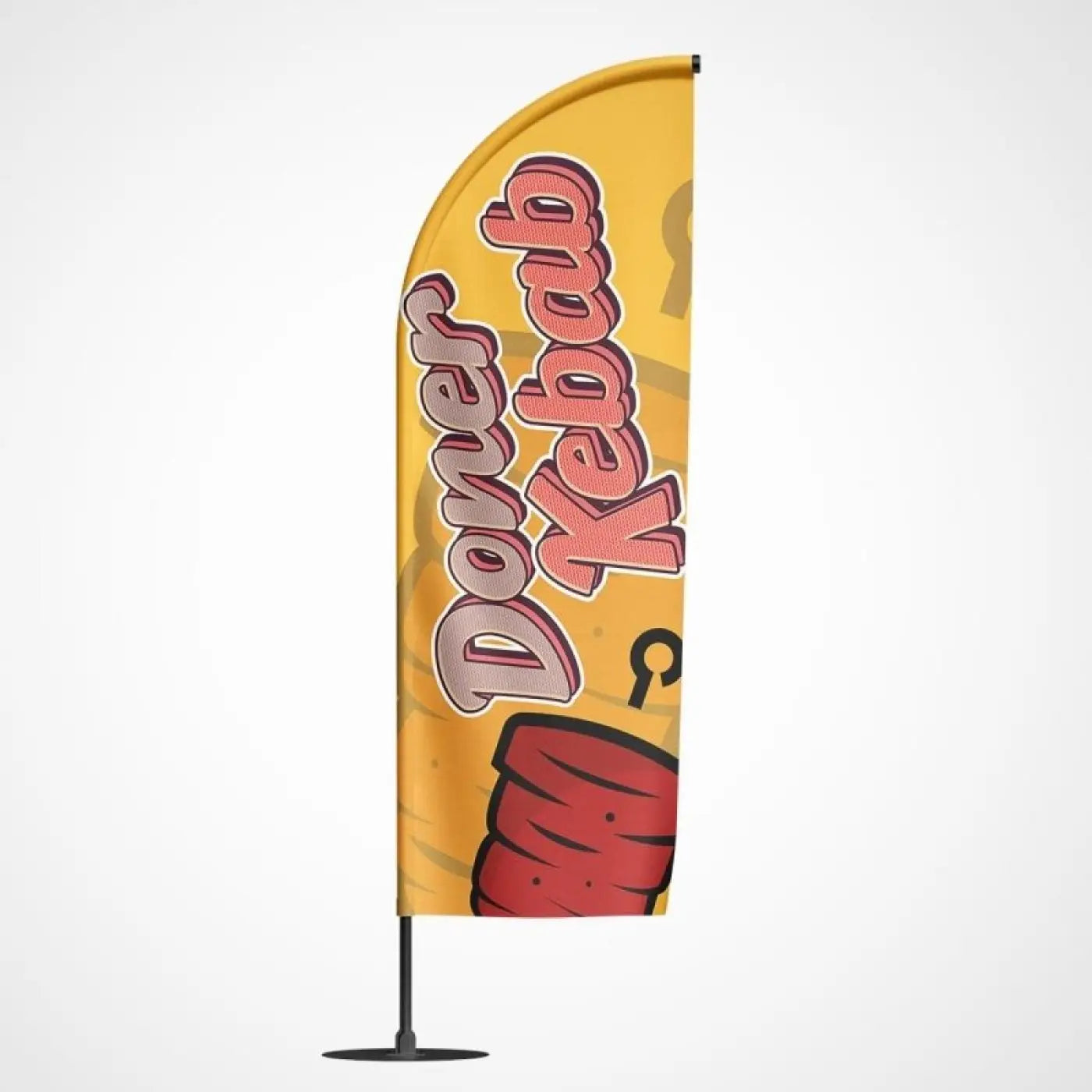 Beachvlag Döner Kebab - Klein - 80x220 cm - Beachvlag