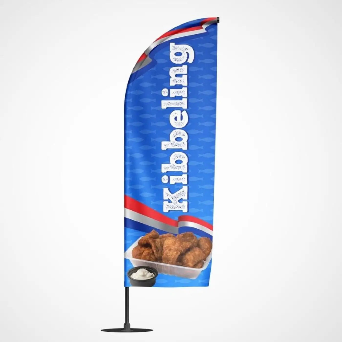 Beachvlag Kibbeling - Klein - 80x220 cm - Beachvlag
