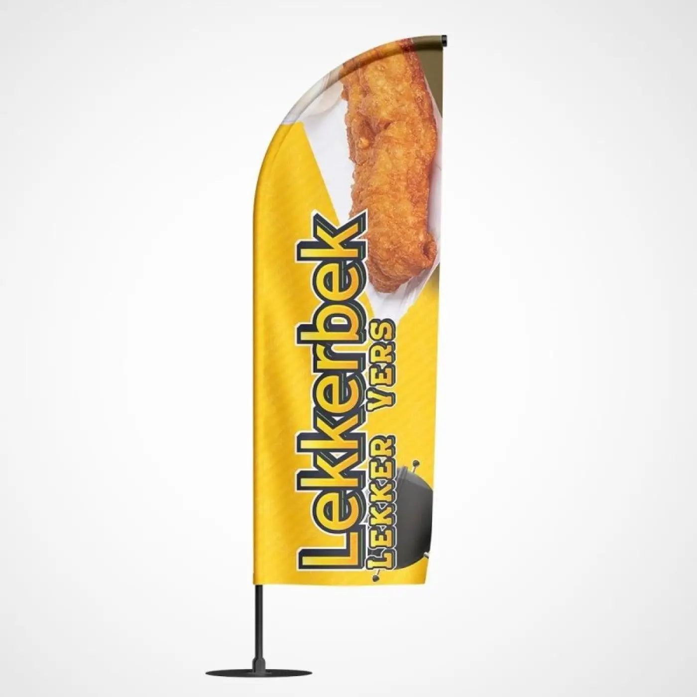 Beachvlag Lekkerbek - Klein - 80x220 cm - Beachvlag