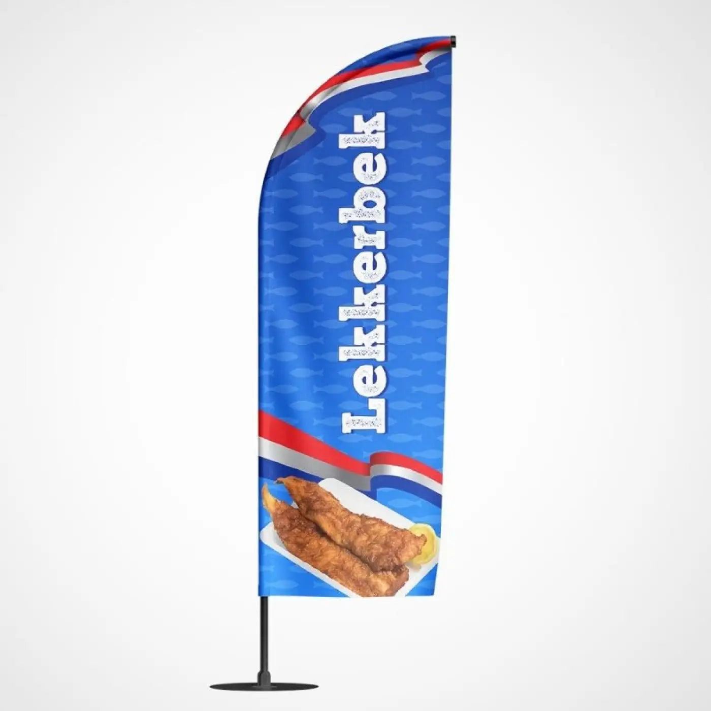 Beachvlag Lekkerbek - Klein - 80x220 cm - Beachvlag