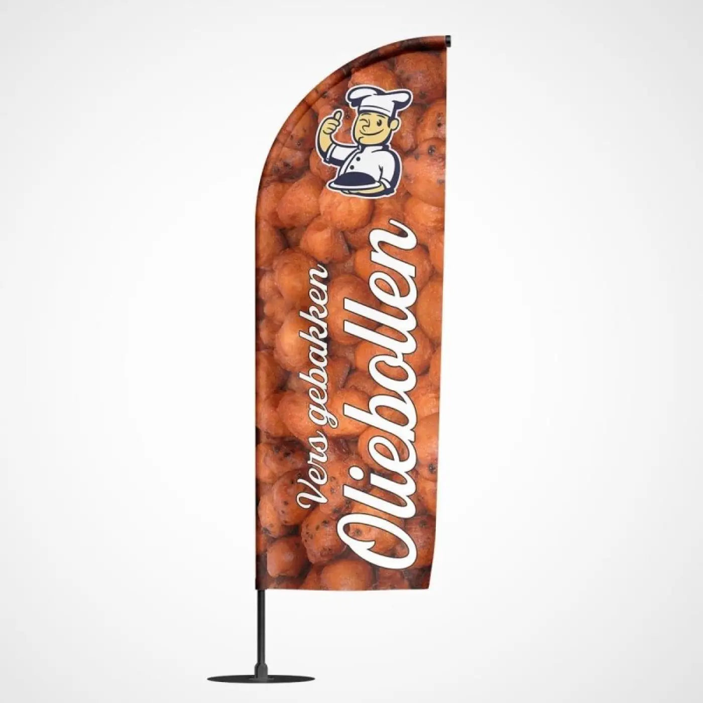 Beachvlag Oliebollen - Klein - 80x220 cm - Beachvlag