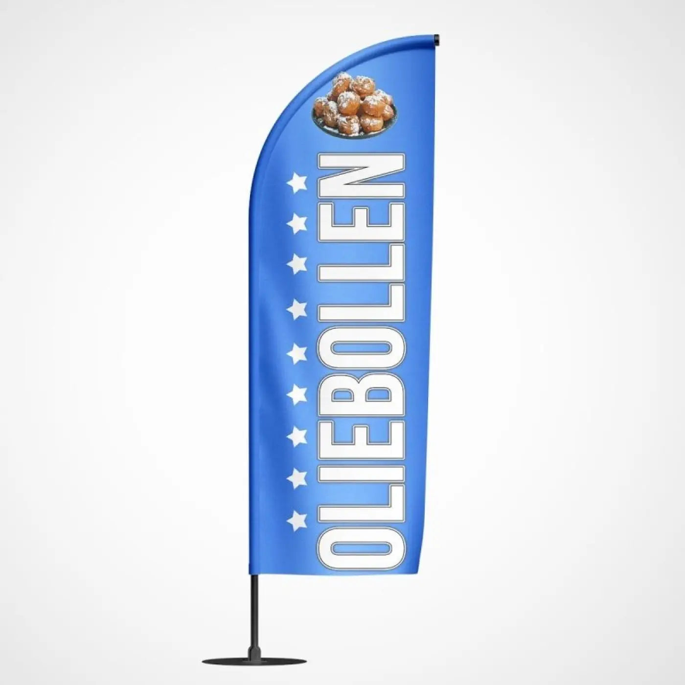 Beachvlag Oliebollen - Klein - 80x220 cm - Beachvlag