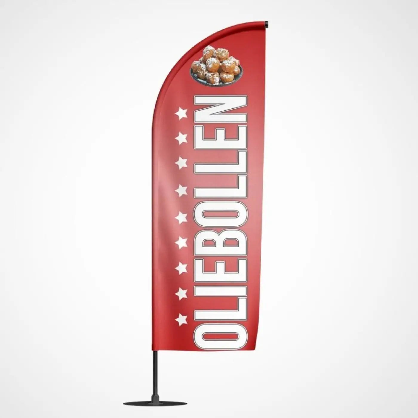 Beachvlag Oliebollen - Klein - 80x220 cm - Beachvlag