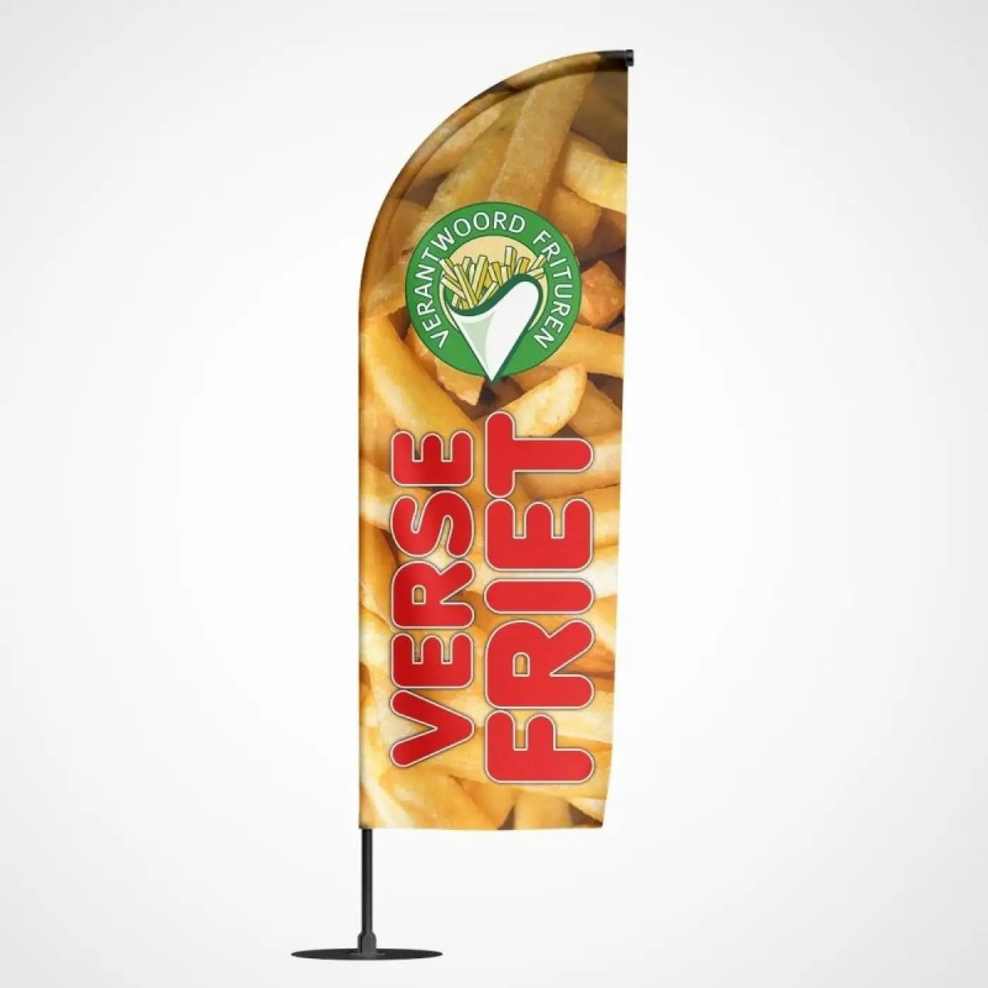 Beachvlag Verse Friet - Klein - 80x220 cm - Beachvlag