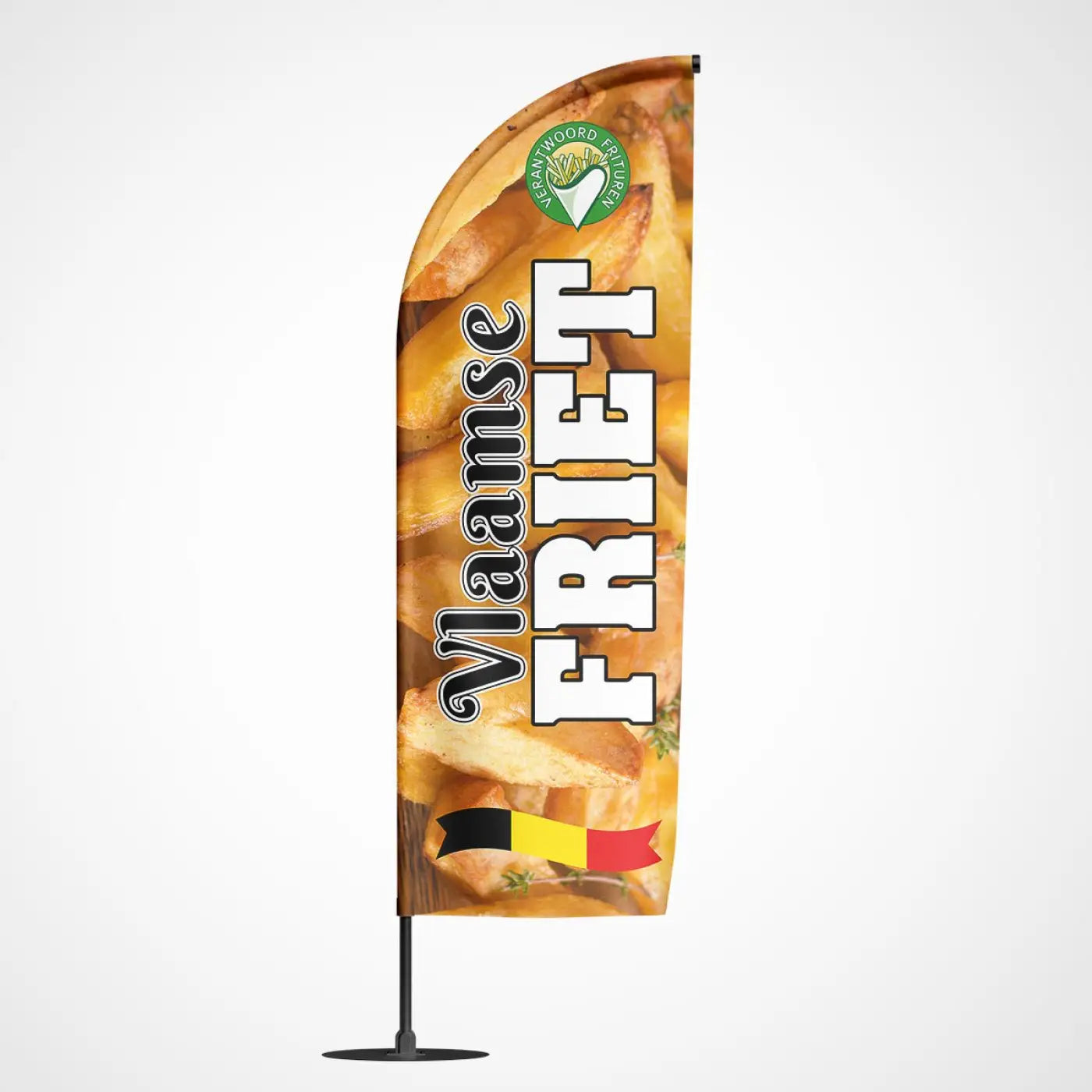 Beachvlag Vlaamse Friet - Klein - 80x220 cm - Beachvlag