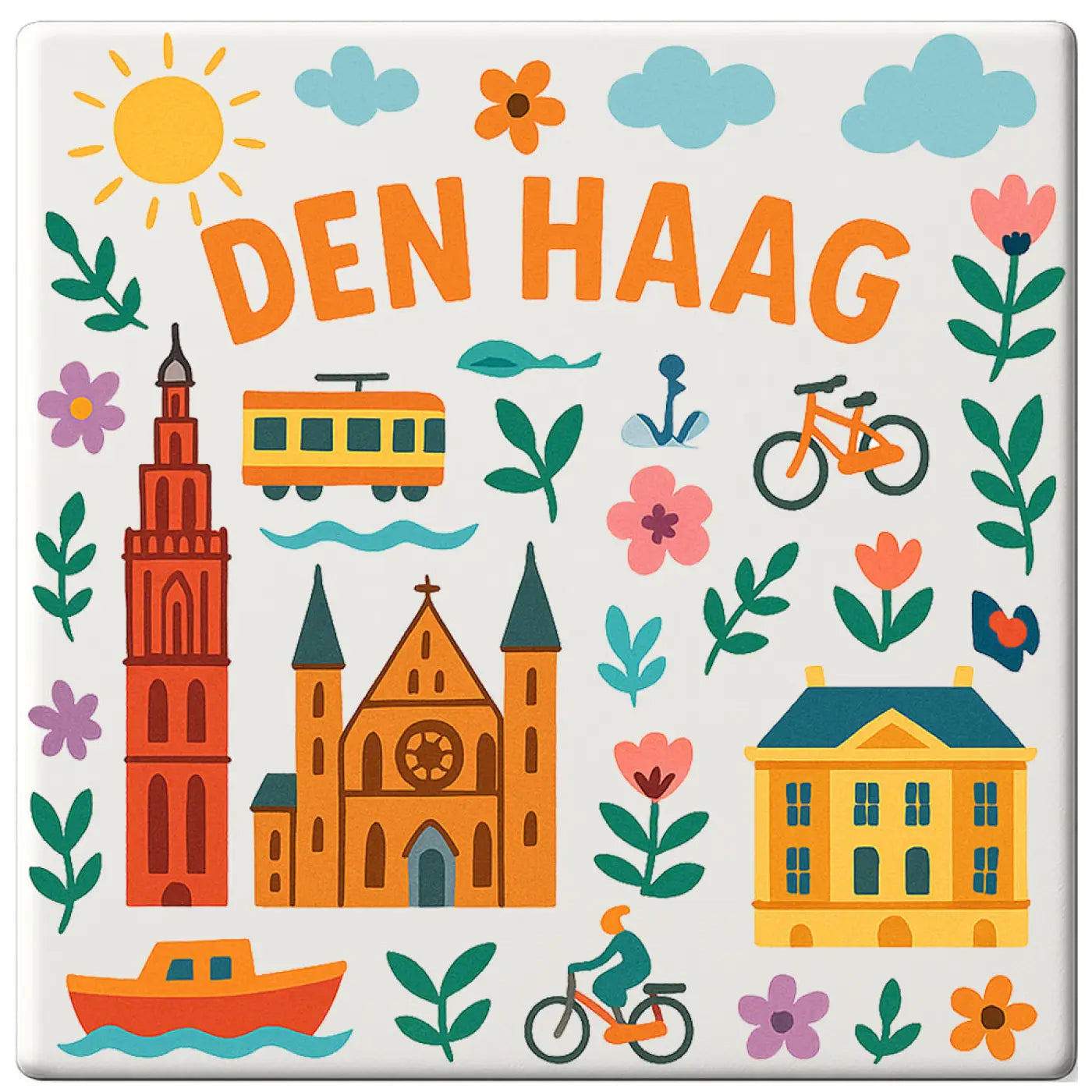 Den Haag Cadeau Tegeltje - Tegeltjes