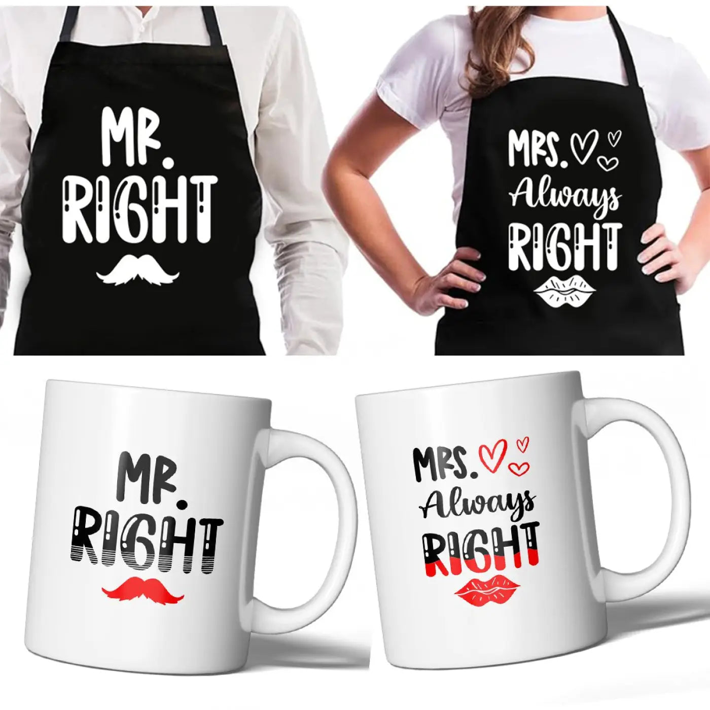 Geschenkenset MR. RIGHT AND MRS. ALWAYS RIGHT - Geschenkenset