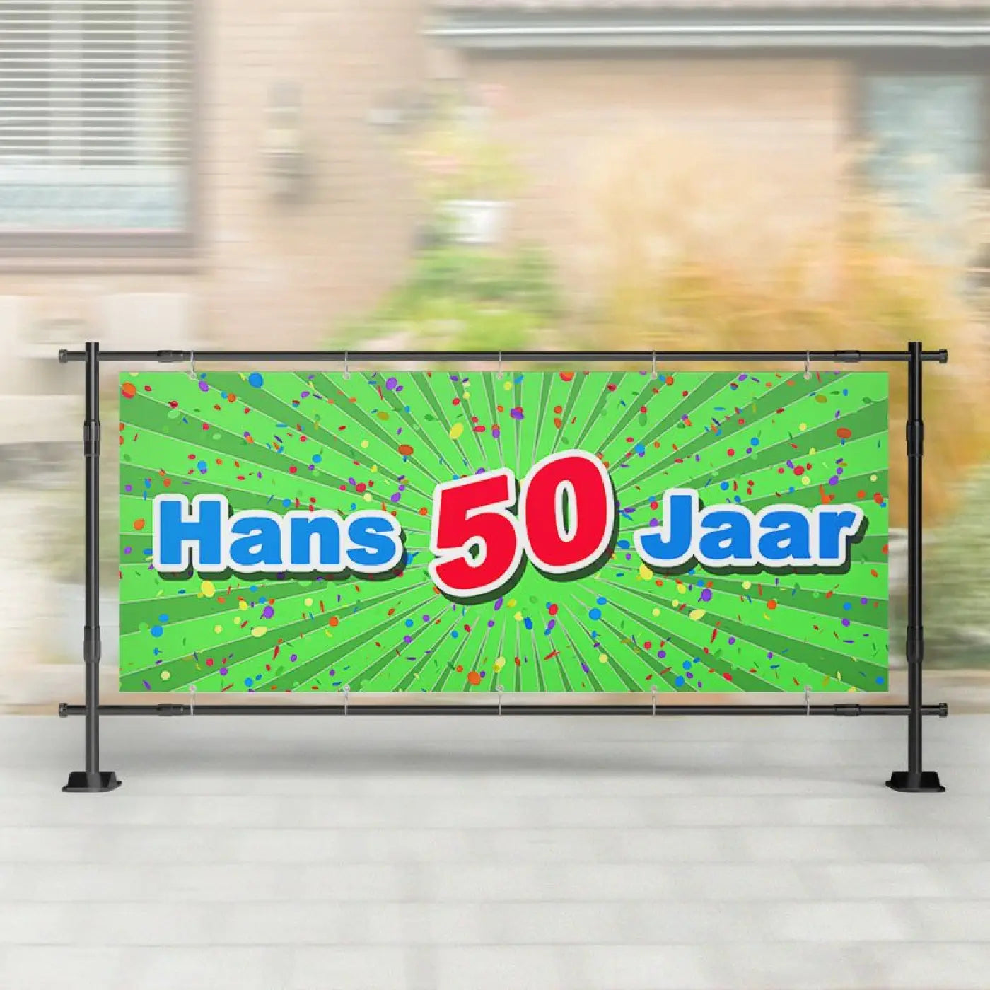 Spandoek Verjaardag - Groen elke leeftijd - spandoeken