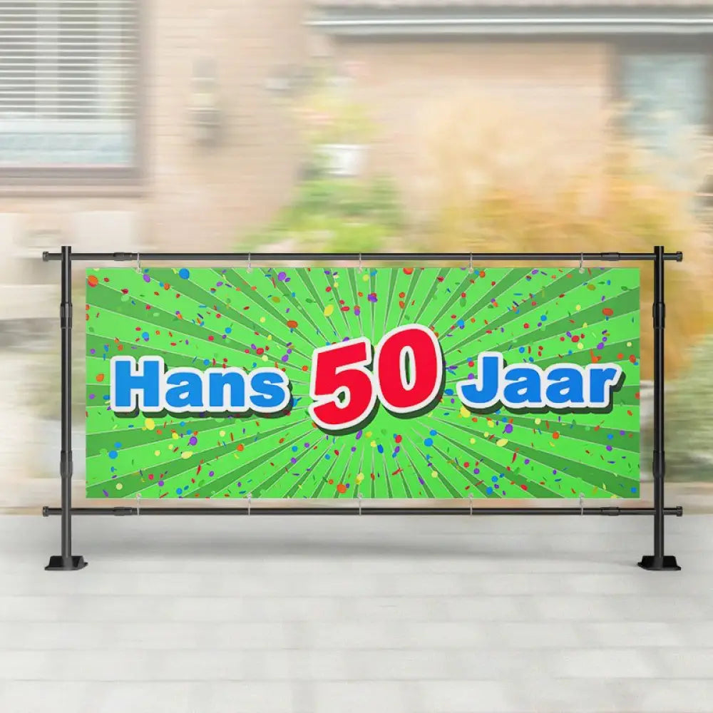 Spandoek Verjaardag - Groen elke leeftijd - spandoeken