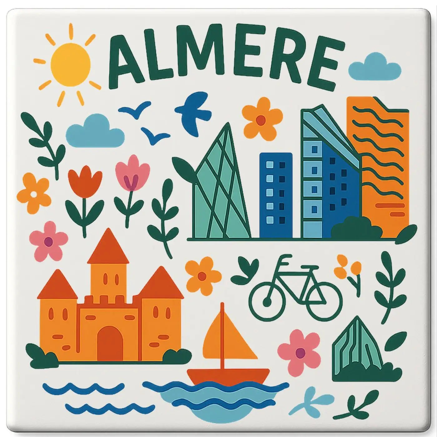 Almere Cadeau Tegeltje - Tegeltjes