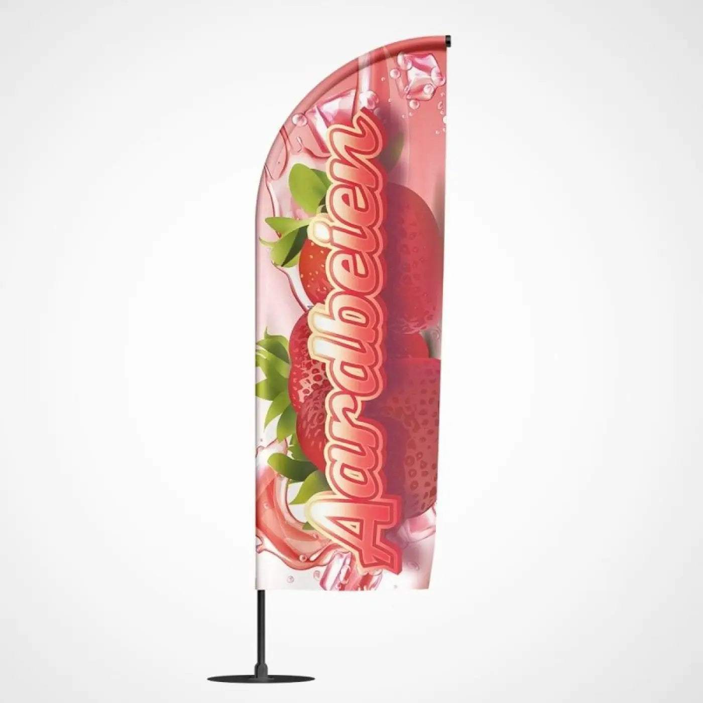 Beachvlag Aardbeien - Klein - 80x220 cm - Beachvlag