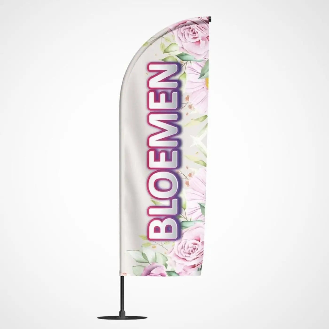 Beachvlag Bloemen - Klein - 80x220 cm - Beachvlag