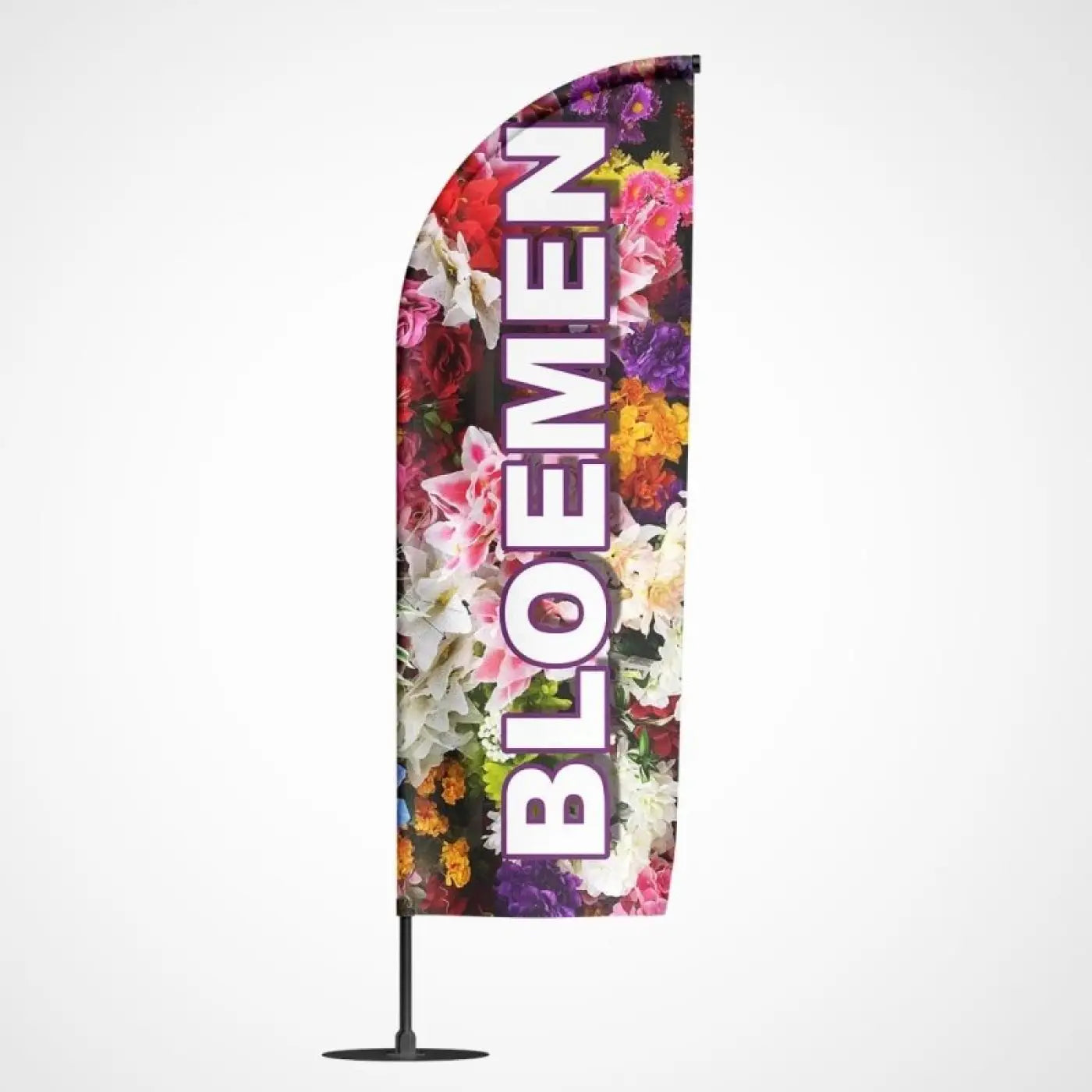 Beachvlag Bloemen - Klein - 80x220 cm - Beachvlag