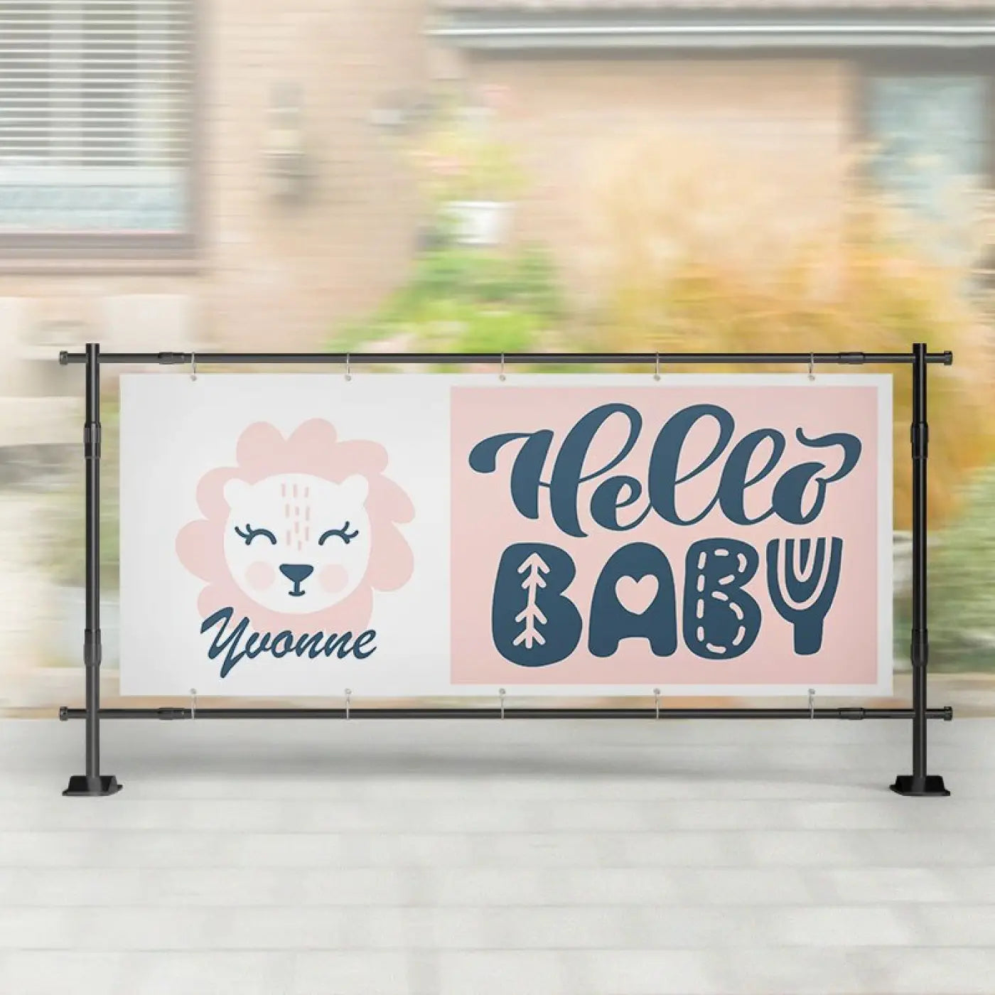 Geboorte spandoek | Leeuwtje Hello Baby - spandoeken