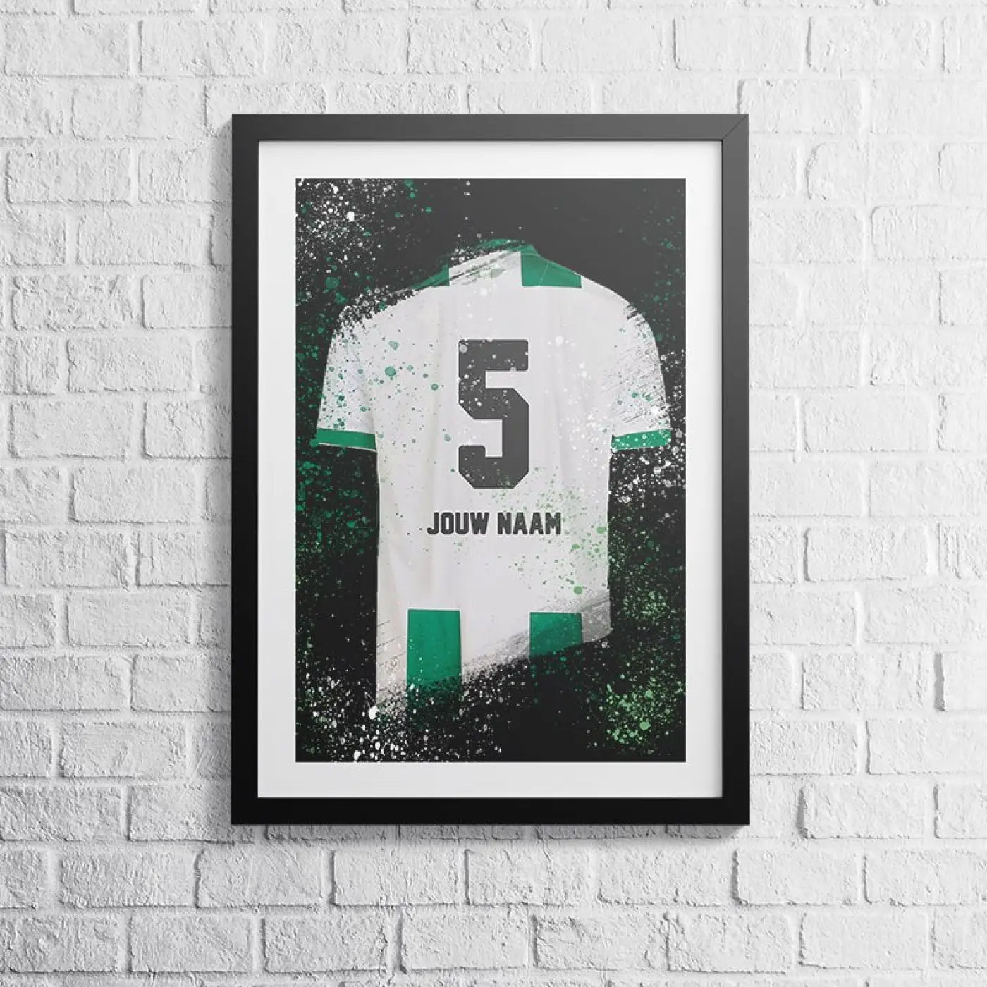 FC Groningen voetbalposter met shirt wanddecoratie