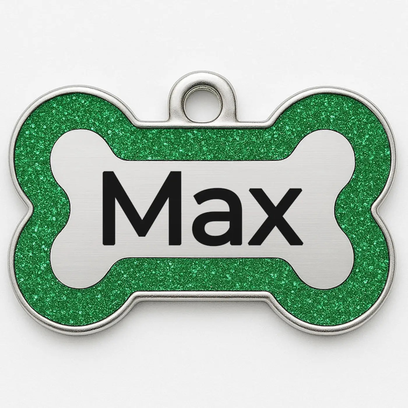 Hondenpenning Glitter Licht groen