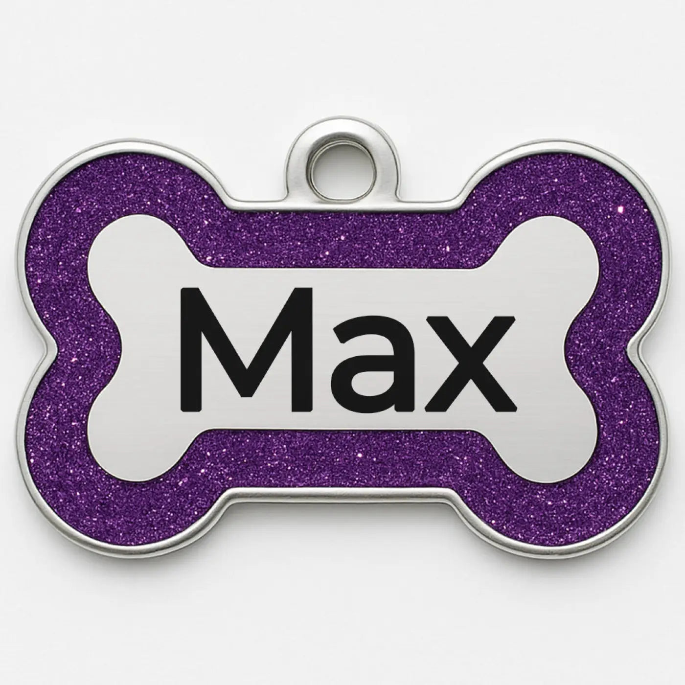 Hondenpenning Glitter Paars