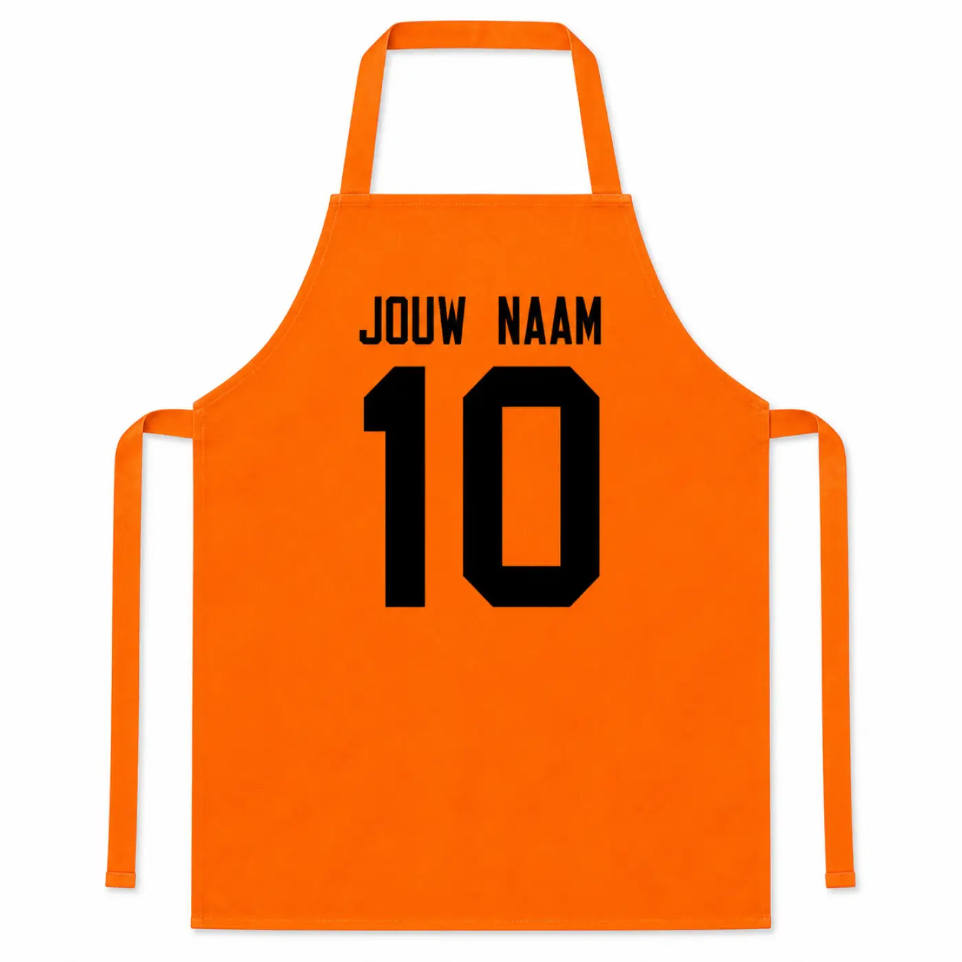 Keukenschort - Oranje WK Voetbal - Schort met naam en nummer