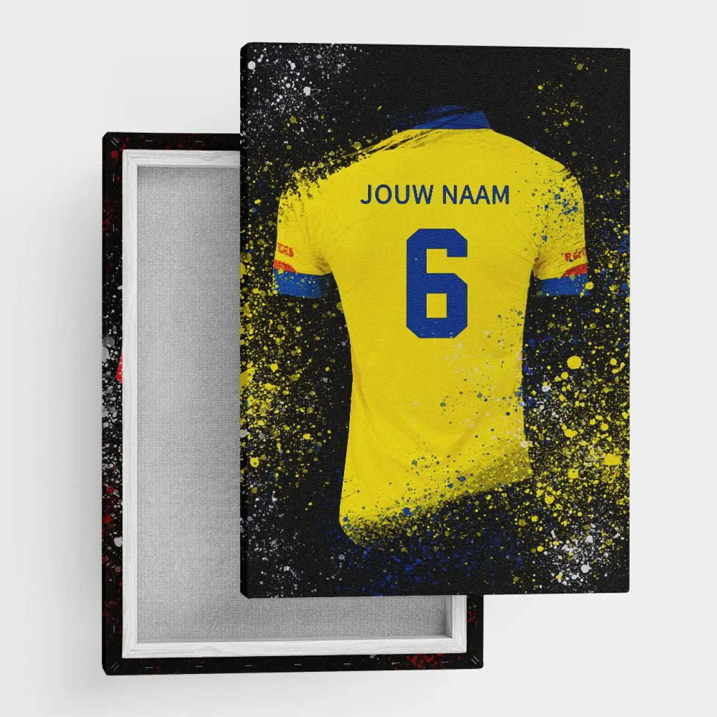 Leeuwarden Shirt - Voetbal Poster - Wanddecoratie - Canvas (50x70cm) - Voetbalposters