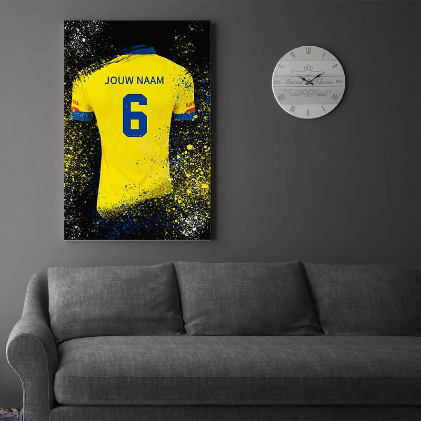 Leeuwarden Shirt - Voetbal Poster - Wanddecoratie - Voetbalposters