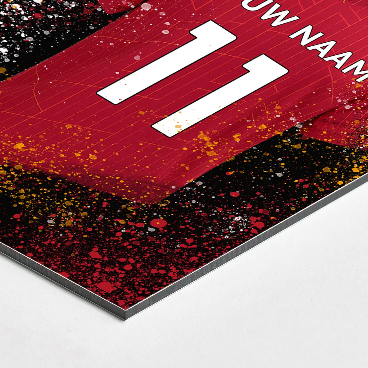 Liverpool FC Shirt - Voetbal Poster - Wanddecoratie - Dibond Bord (50x70cm) - Voetbalposters