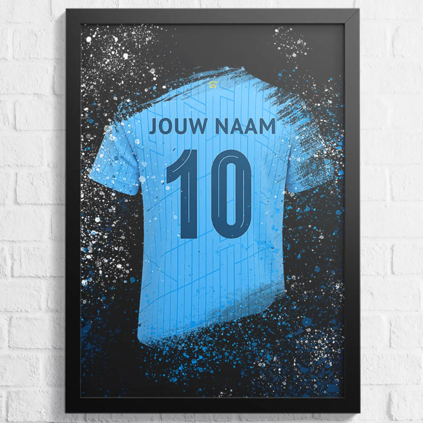 Manchester City Shirt - Voetbal Poster - Wanddecoratie - Poster A2 (43x61cm) - Voetbalposters
