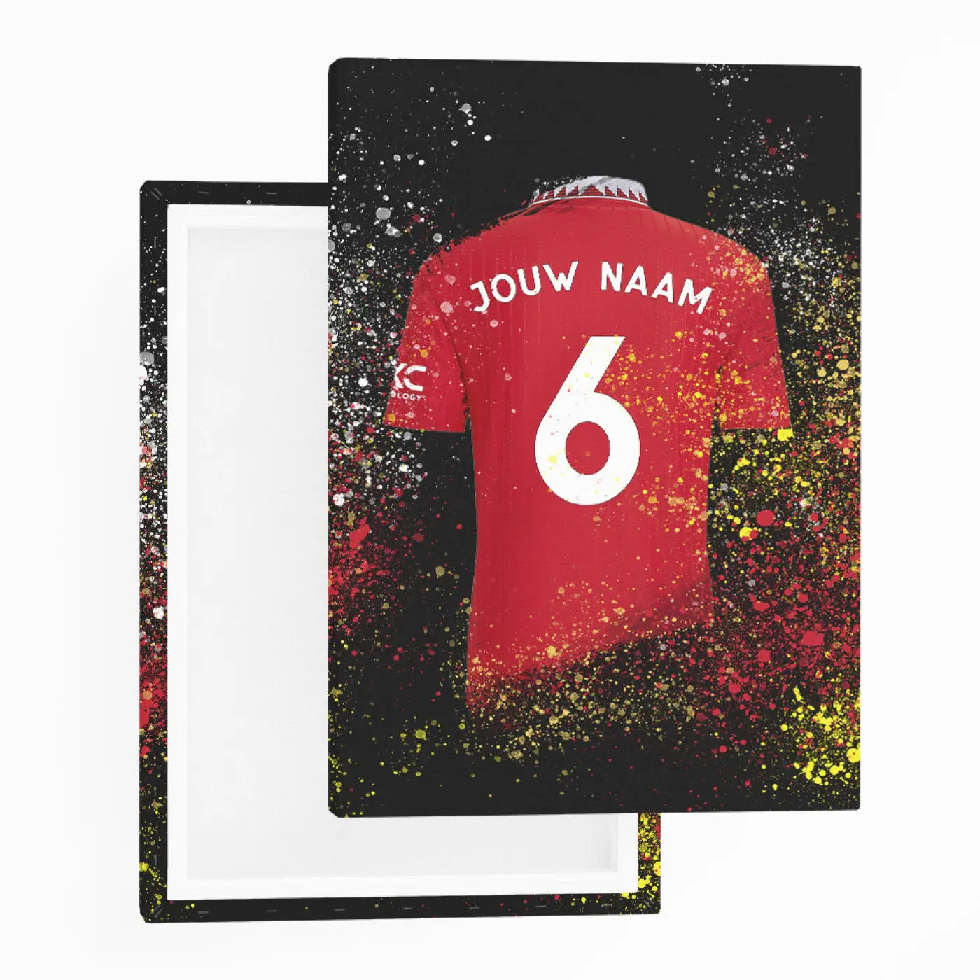 Manchester United Shirt - Voetbal Poster - Wanddecoratiee - Canvas (50x70cm) - Voetbalposters