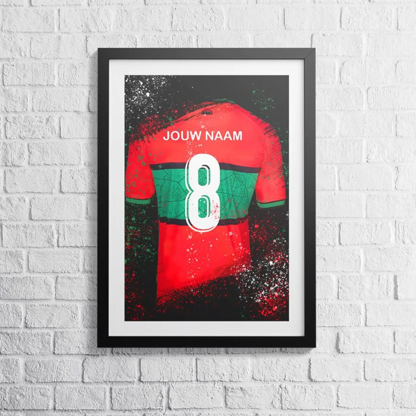 NEC Nijmegen voetbalposter met shirt wanddecoratie