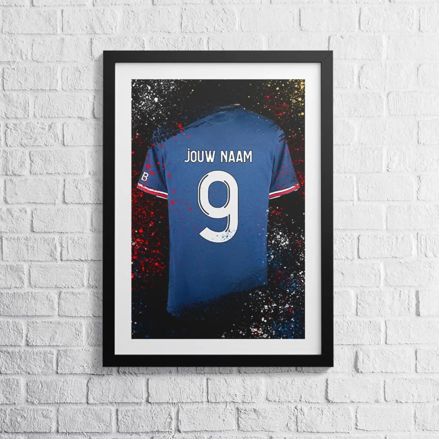 PSG shirt wanddecoratie - Kleurmedia Voetbalposters