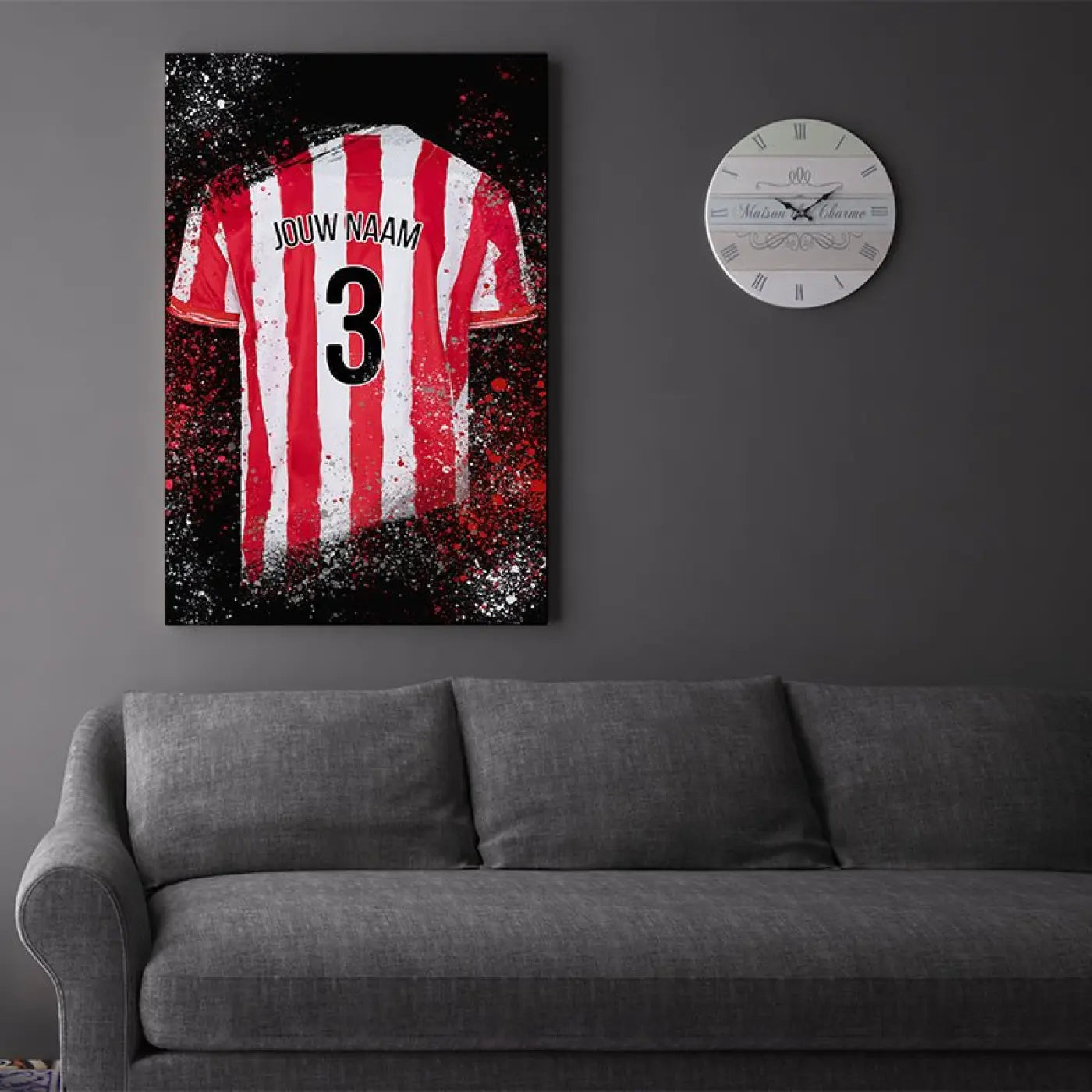 Sparta Rotterdam voetbalposter met shirt wanddecoratie