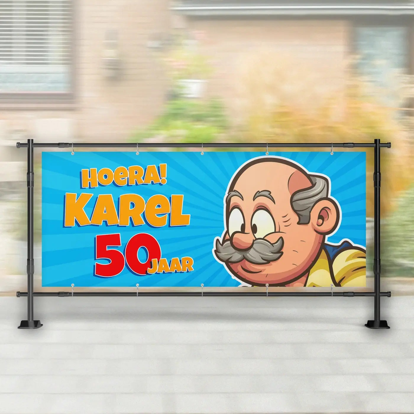 Spandoek Abraham | Abraham Blauw - spandoeken