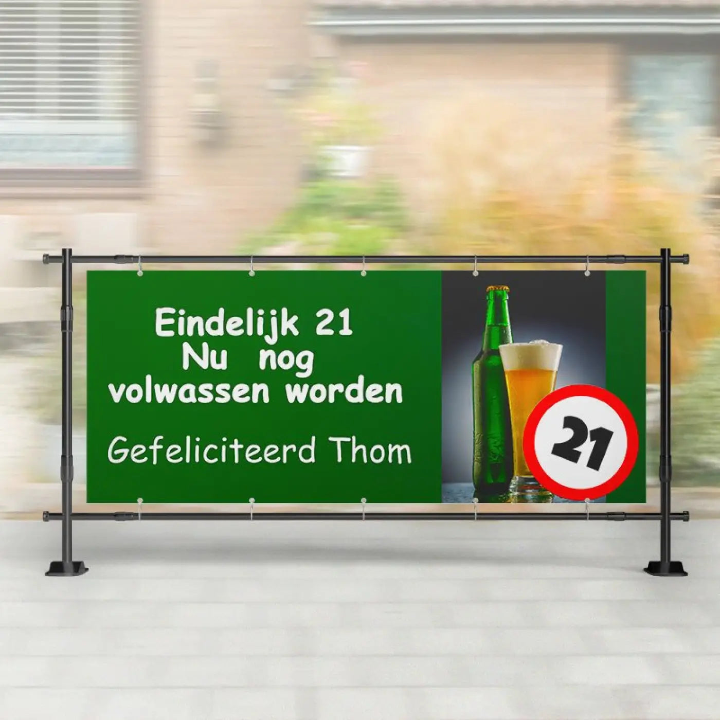 Spandoek Verjaardag | Gefeliciteerd met Biertje - spandoeken