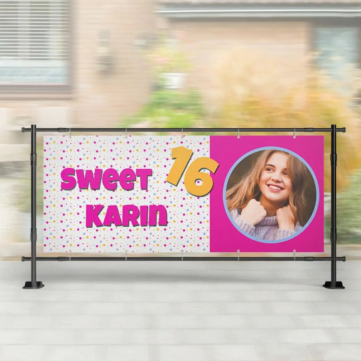 Spandoek Verjaardag | Sweet 16 met Foto - spandoeken